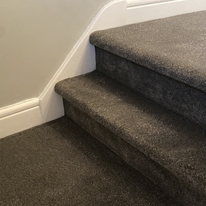 Grey Stair Carpet Waterfall Affect