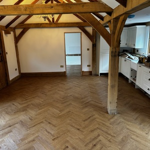Herringbone LVT in Barn