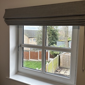 Silver Roman Blind