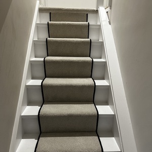 Stair Runner With Black Edging